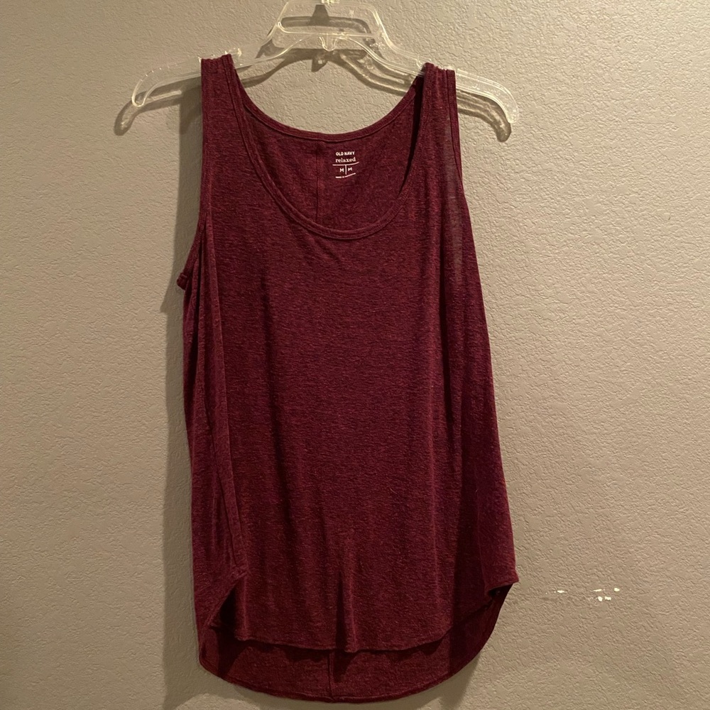 Old Navy maroon tank size medium